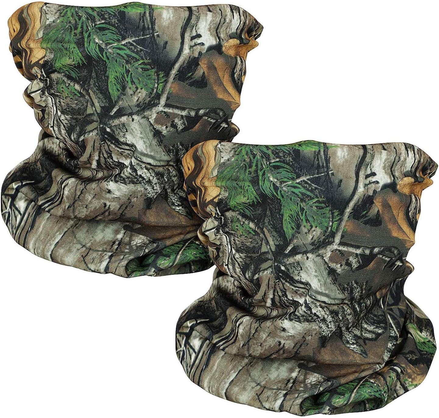 WOVTE Seamless Camouflage Bandanas 2 Pack (Green)