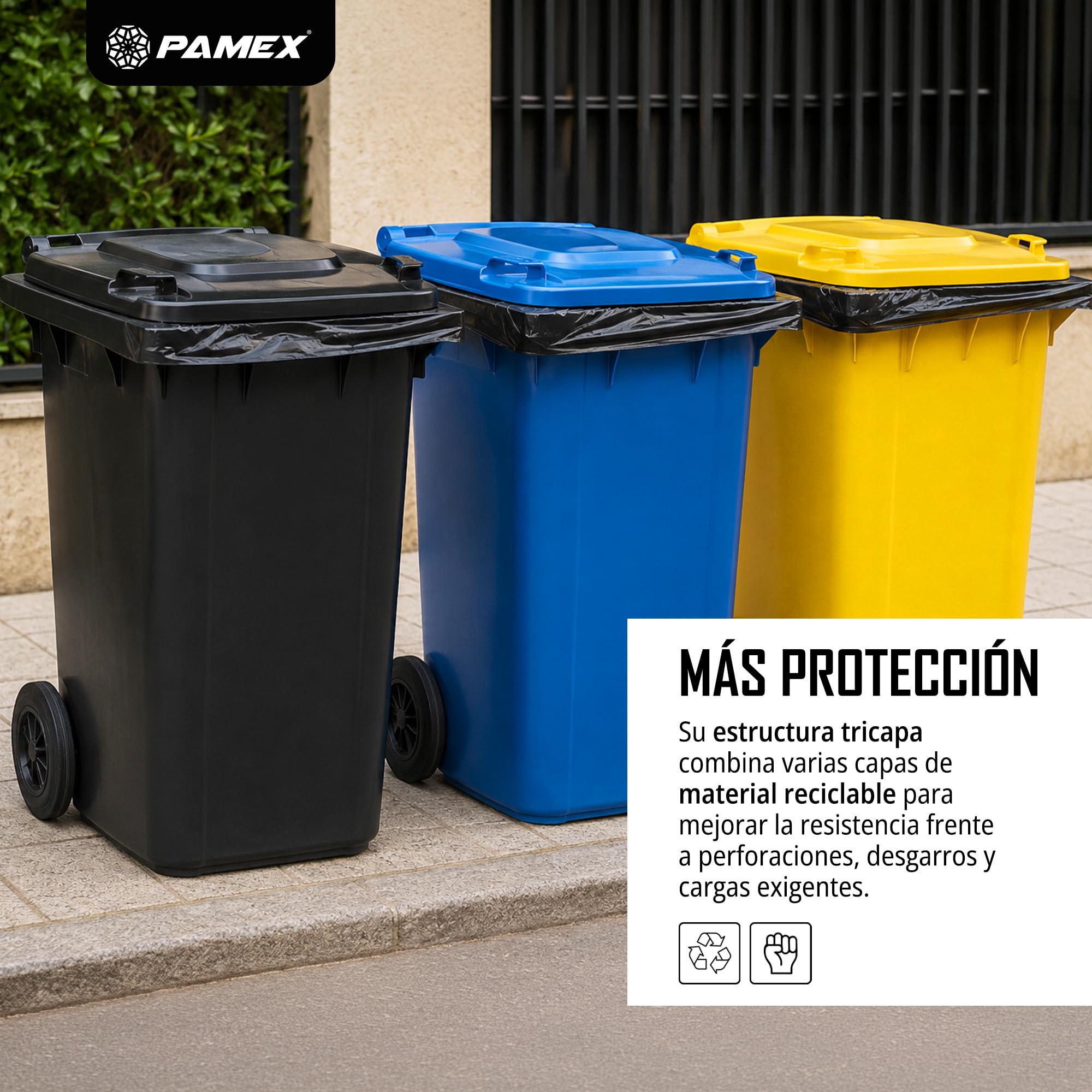 Pamex Bolsa Basura 180L Premium Mega 10 Sets