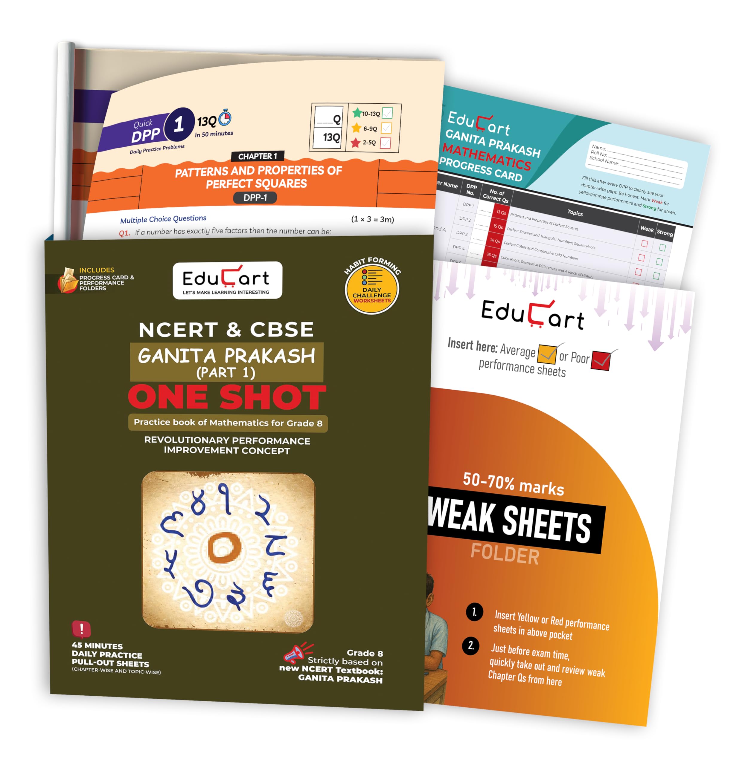 Educart NCERT & CBSE Class 8 Mathematics Ganita Prakash Part-1 One