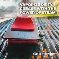 Vista 2 de GRILL STRIPPER Cepillo de parrilla sin cerdas para parrilla al aire libre Cepillo de parrilla de vapor sin cerdas con rascador triple pendiente