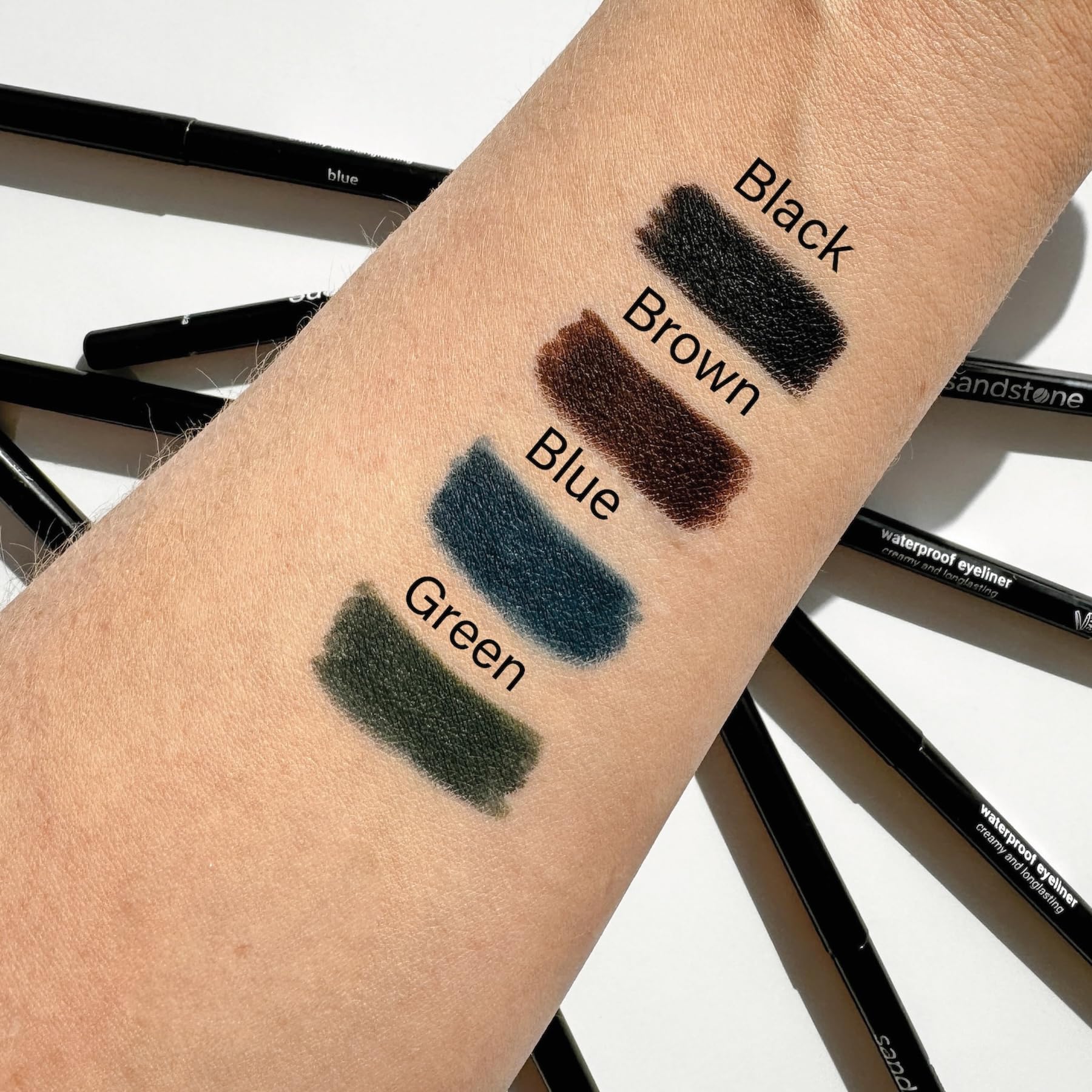 Sandstone Scandinavia Waterproof Eyeliner Pencil Blue, Long-Lasting Gel Eye Liner for Sensitive Eyes - Image 4