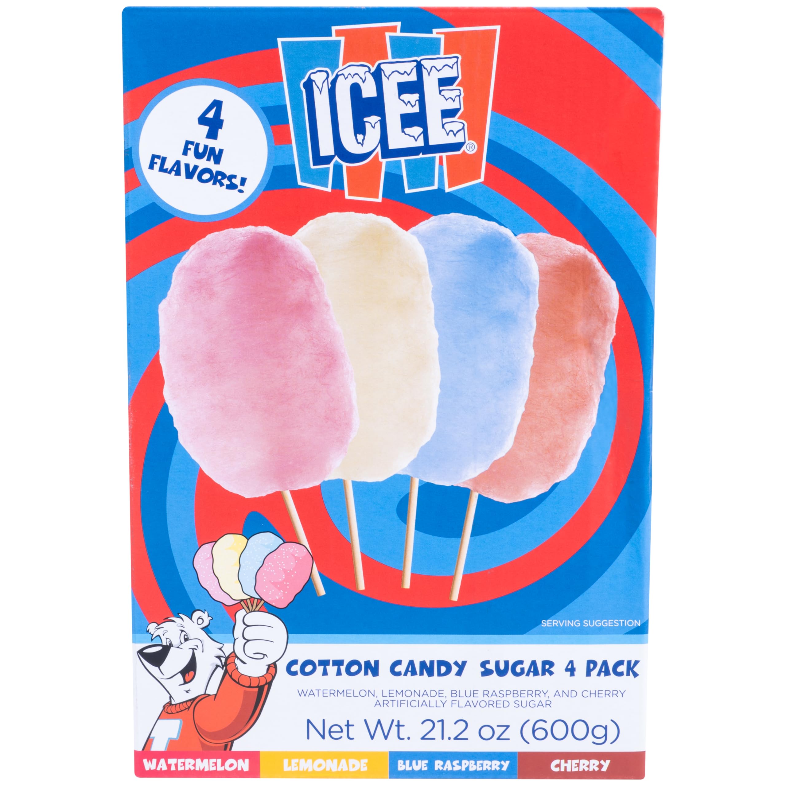 Amazon.com: ICEE Cotton Candy Sugar. Pack of 4 Includes Watermelon