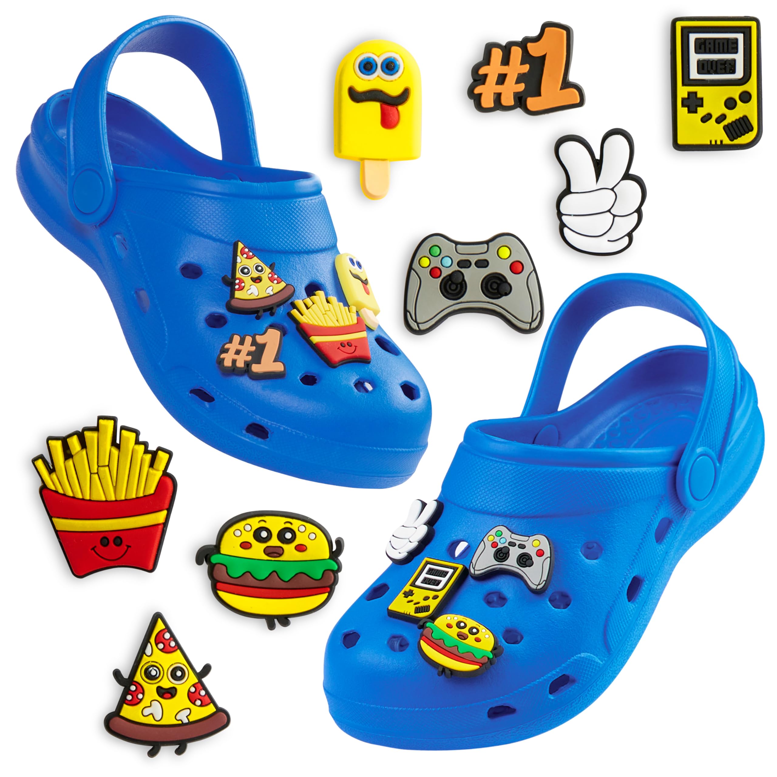 CityComfort Zuecos con Charms Removibles para Niño, Zuecos Playa y Piscina