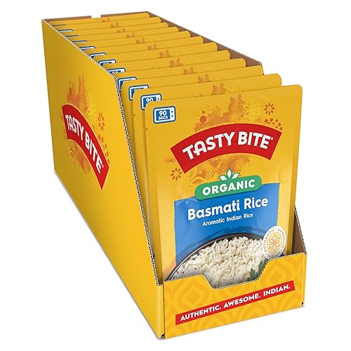 Tasty Bite Arroz Basmati orgánico arroz cocido apto para microondas 88 onzas paquete de 12