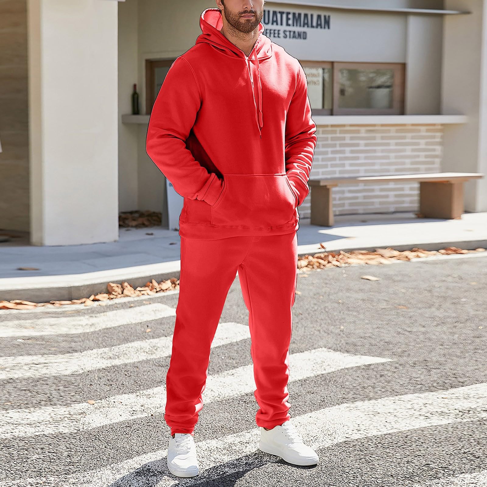 Tuta Uomo Completa Tuta Running Uomo Tute Da Ginnastica Da Donna 3Xl Cotone Con Cappuccio Felpata Completo Invernale Tempo Libero Completa Donna Inverno Jogging Track Suit for Men Taglie forti