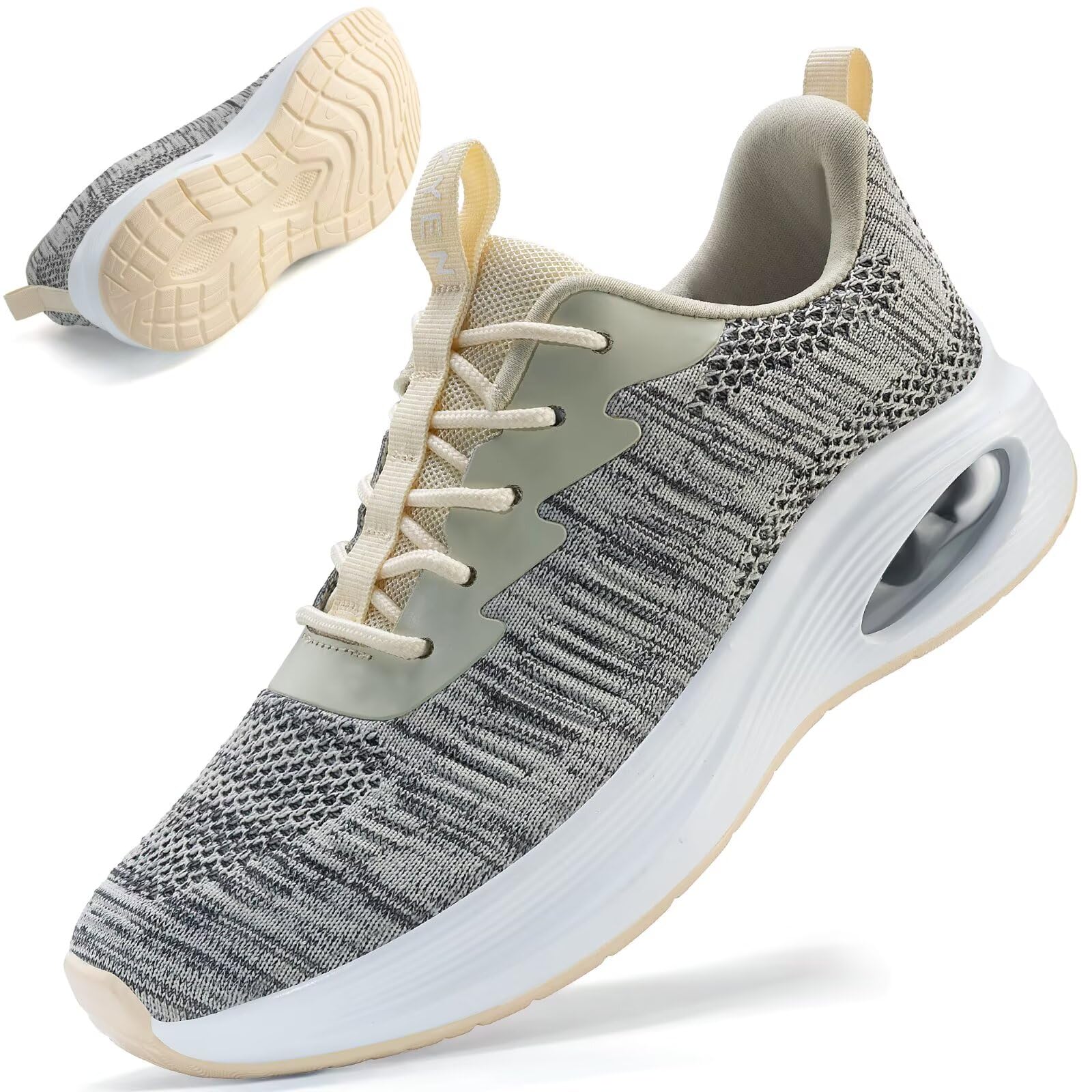 ZYEN Wide Toe Box Shoes Women Air Cushion Road Running Shoes Extra Wide Width Sneakers Arch Support Gym Athletic Tennis Sneakers Lightweight Breathable Walking Shoes