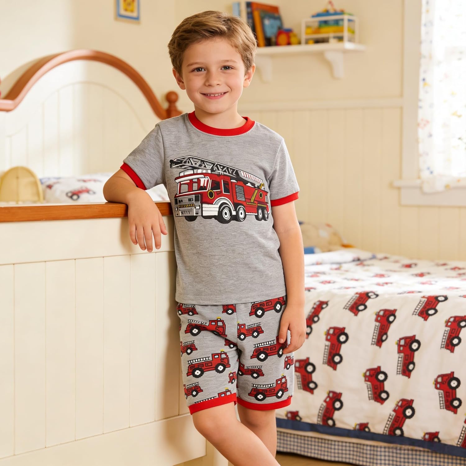 Akyzic Little Boy Short Pajamas Sets for Toddler Sleepwear Summer 2 Piece kids Pjs 2-7T - Image 3