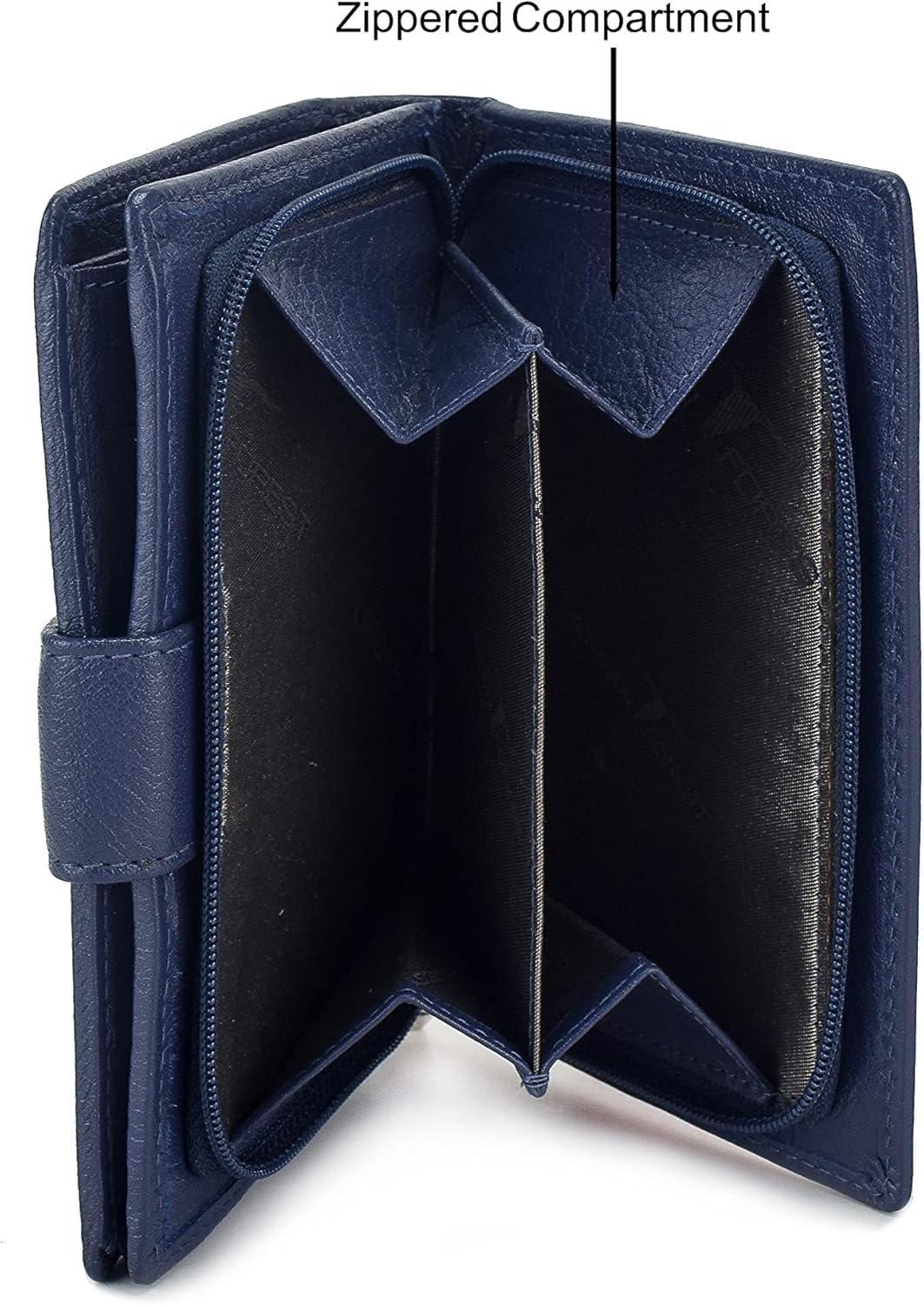 Urban Forest Tina Leather Wallet For Women ., Blueberry, 10cmx15cm, Contemporary