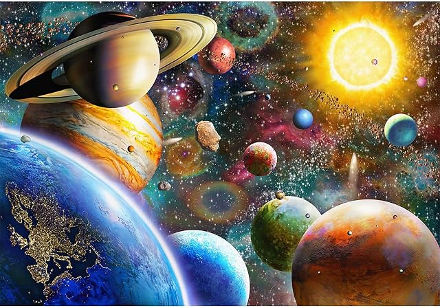 Jigsaw Puzzles 1000 Pieces for Adults, Families 15+ Years (Space Traveler, Solar System) Pieces Fit Together Perfectly