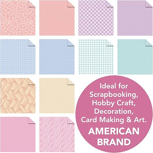 Miniatura 7 de Papel decorativo de cartulina de Pascua pastel de 12 x 12 pulgadas, 36 hojas, para hacer tarjetas, planificador, fondo de origami, álbum de