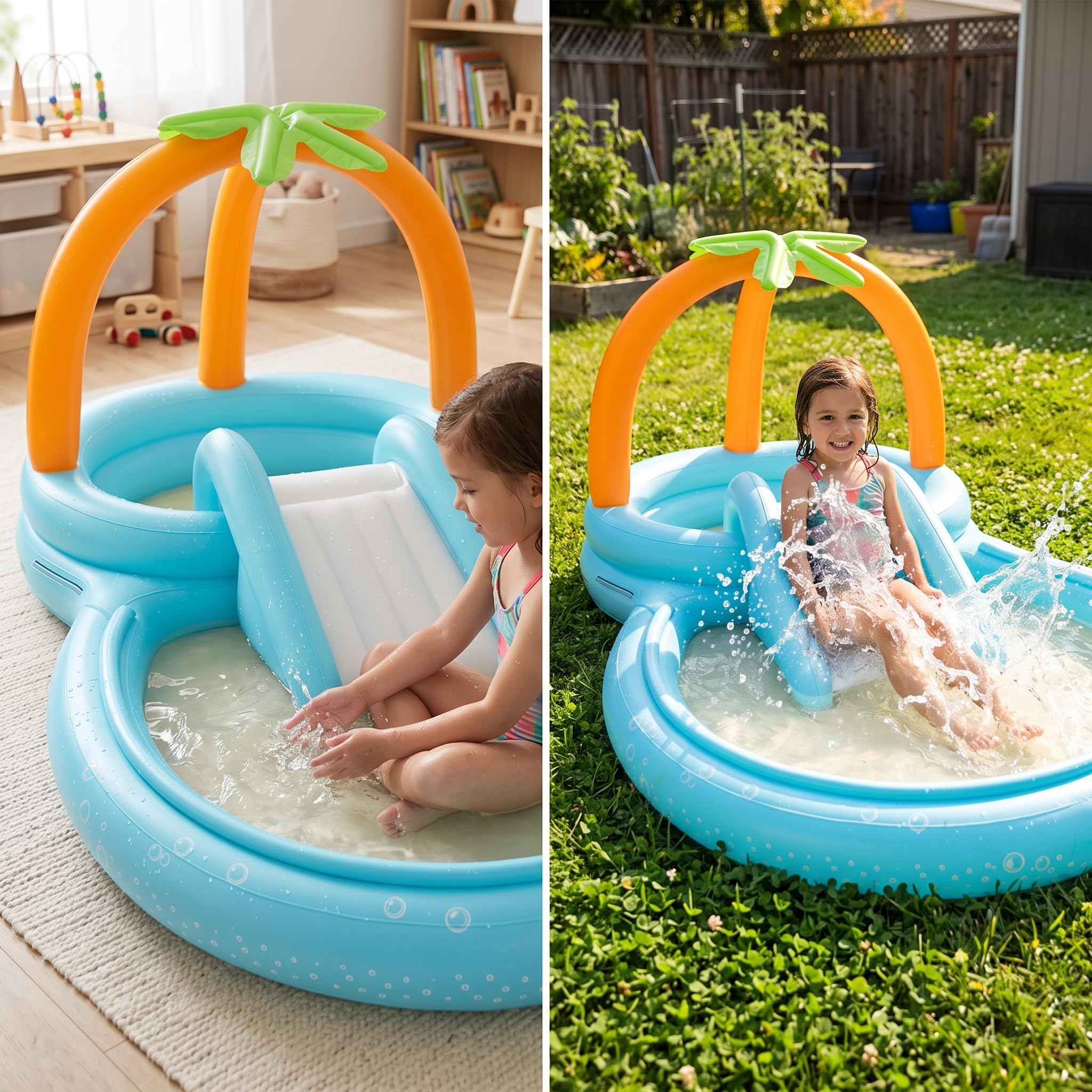 Piscina Gonfiabile Bambini, Acquatico per Giardino, Età 4-6 Anni