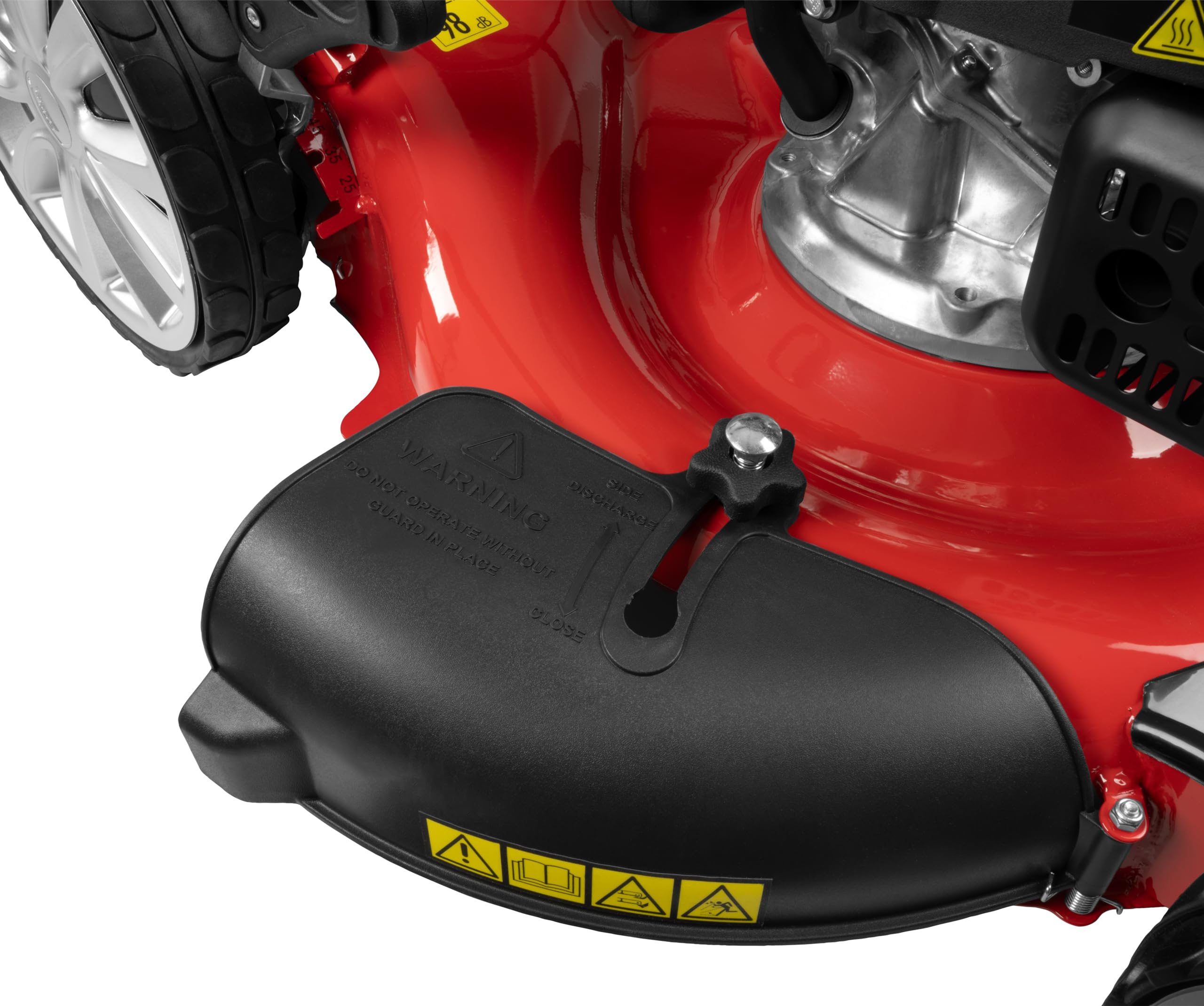 Güde Cortacésped Big Wheeler 554.3 R (Motor de 4 Tiempos 3,7/5,03 (kW/PS), Certificado GS, Ancho de Corte 55 cm, Saco recogedor de Hierba 65 l, Ajuste de Altura de Corte de 6 velocidades, tracción