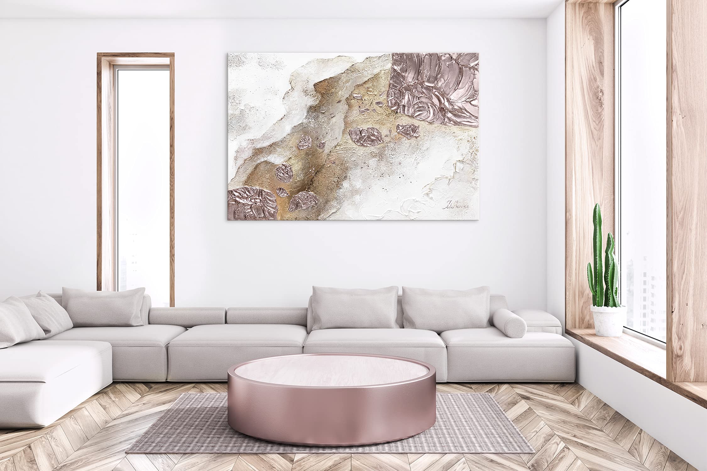 YS Quadro dipinto a mano «Eternità» | Quadri moderni su tela Art Quadri soggiorno dipinti a mano | Pittura dipinta a mano | Quadri moderni su tela
