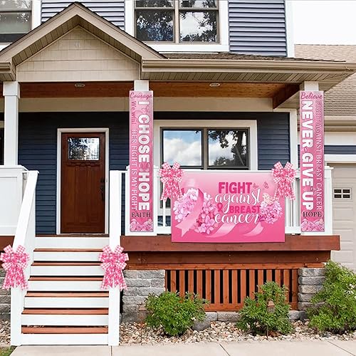 Miniatura 5 de 2 lazos de arpillera para concientización sobre el cáncer de mama, lazos de arpillera para corona, pequeños lazos de cinta rosa para mujeres y