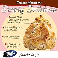 Vista 2 de Tidbits Snacks To Go Macarrones de coco – 5.25 oz. Tamaño familiar, bocadillos gourmet sin gluten, deliciosas galletas veganas sin lácteos