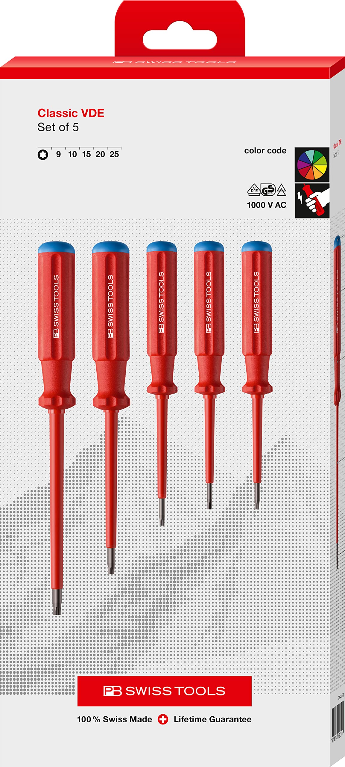 PB Swiss Tools Torx VDE Elektriker Schraubenzieher Set, 5549.CBB