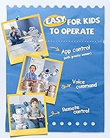 Vista 5 de Ruko 1088 Robots inteligentes para niños, gran robot interactivo programable RC con control de voz, control de aplicación, regalo para niños y niñas
