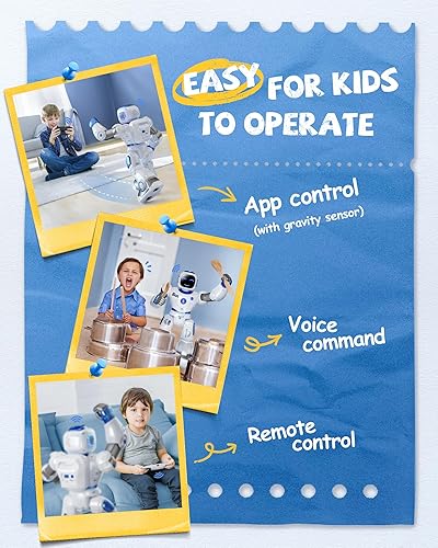 Miniatura 5 de Ruko Robots inteligentes 1088 para niños robot RC interactivo programable grande con control de voz control de aplicación regalo para niños y niñas
