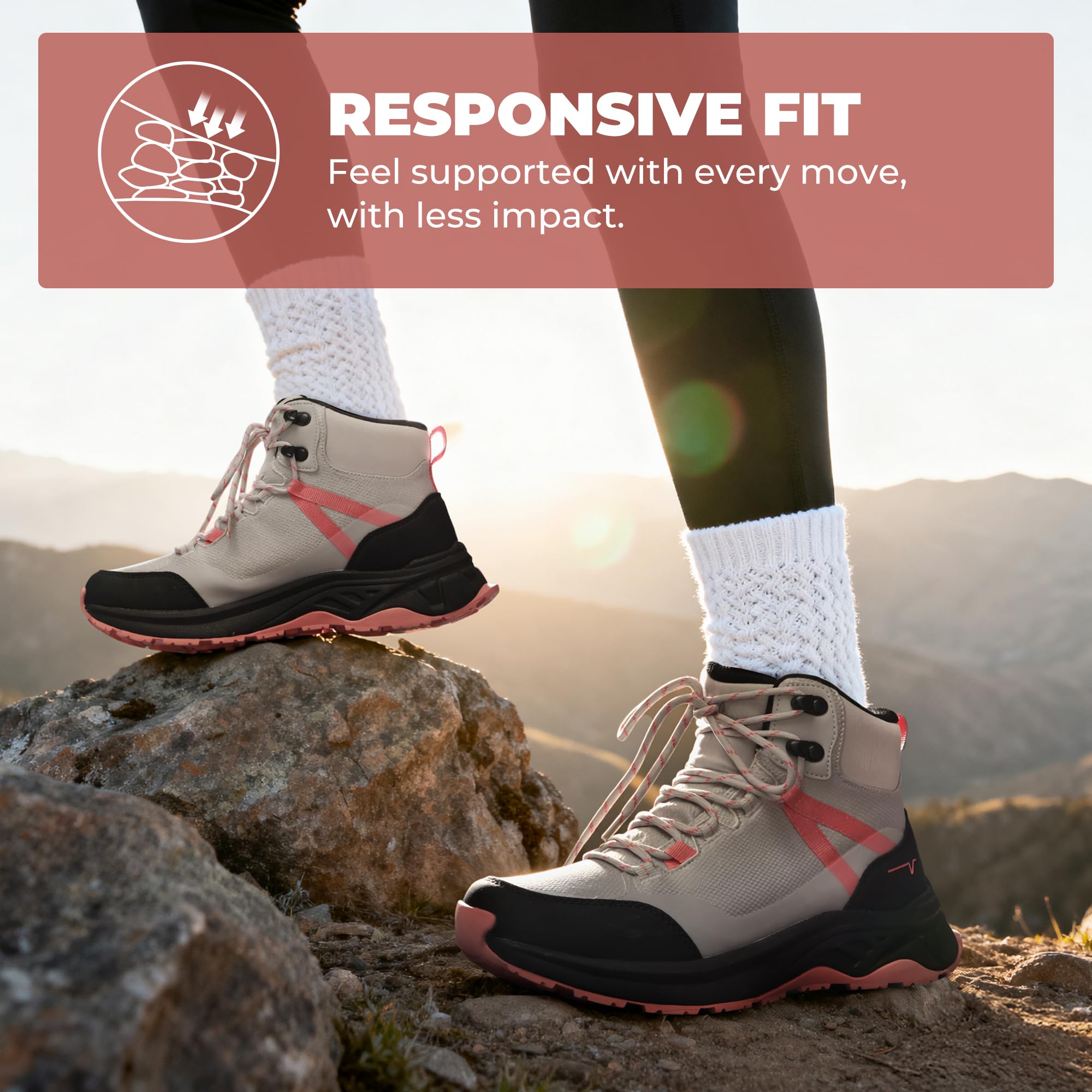 NORTIV 8 Chaussures de Randonnée Femme Durable Bottes pour Femmes de Marche de Travail en Plein Air