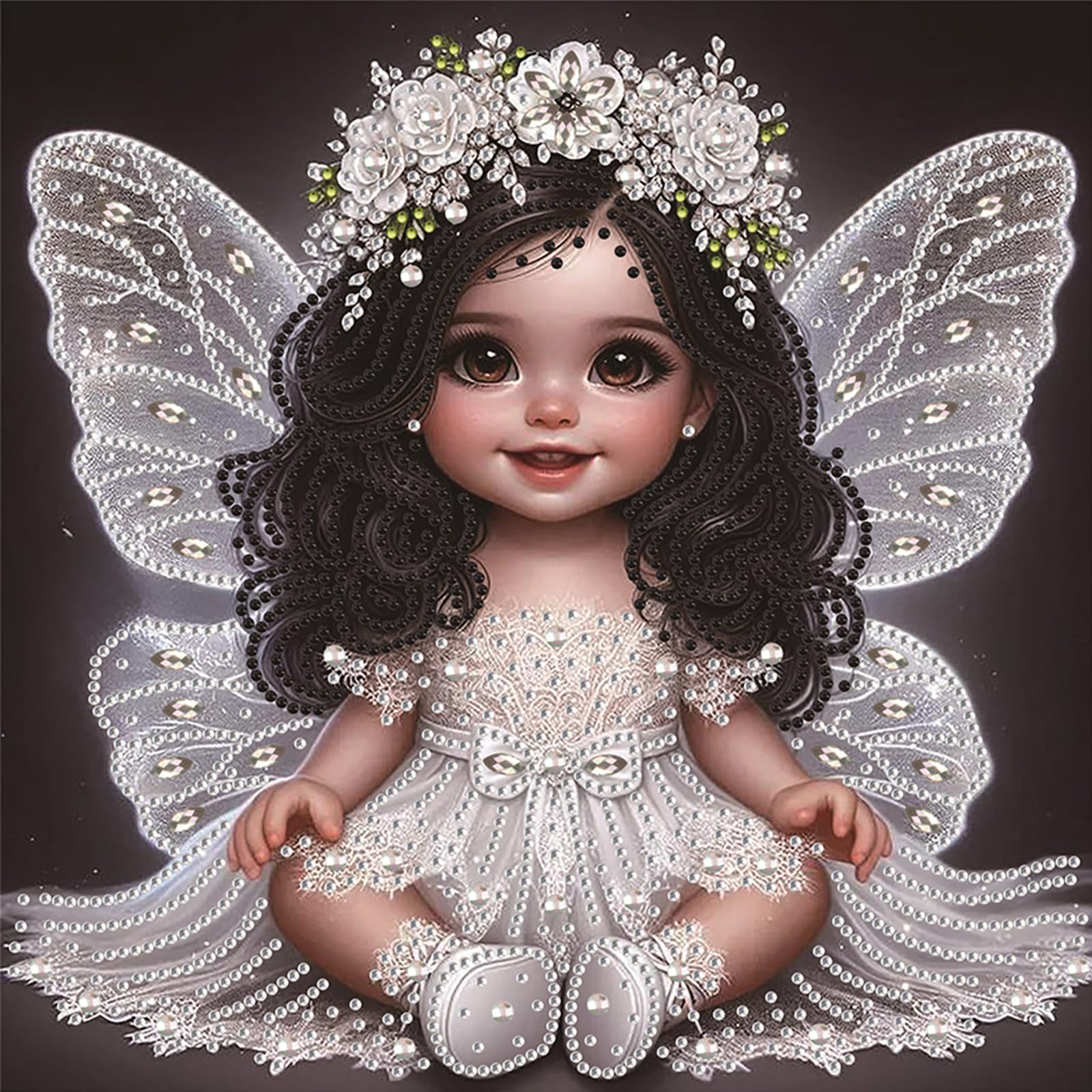 5D Special Shape Diamond Art Painting Kits for Adults – Crystal Rhinestone DIY Craft, Diamond Mosaic Kit for Beginners, Wall Decor Gift 11.8x11.8 Inch(Fairy Girl)