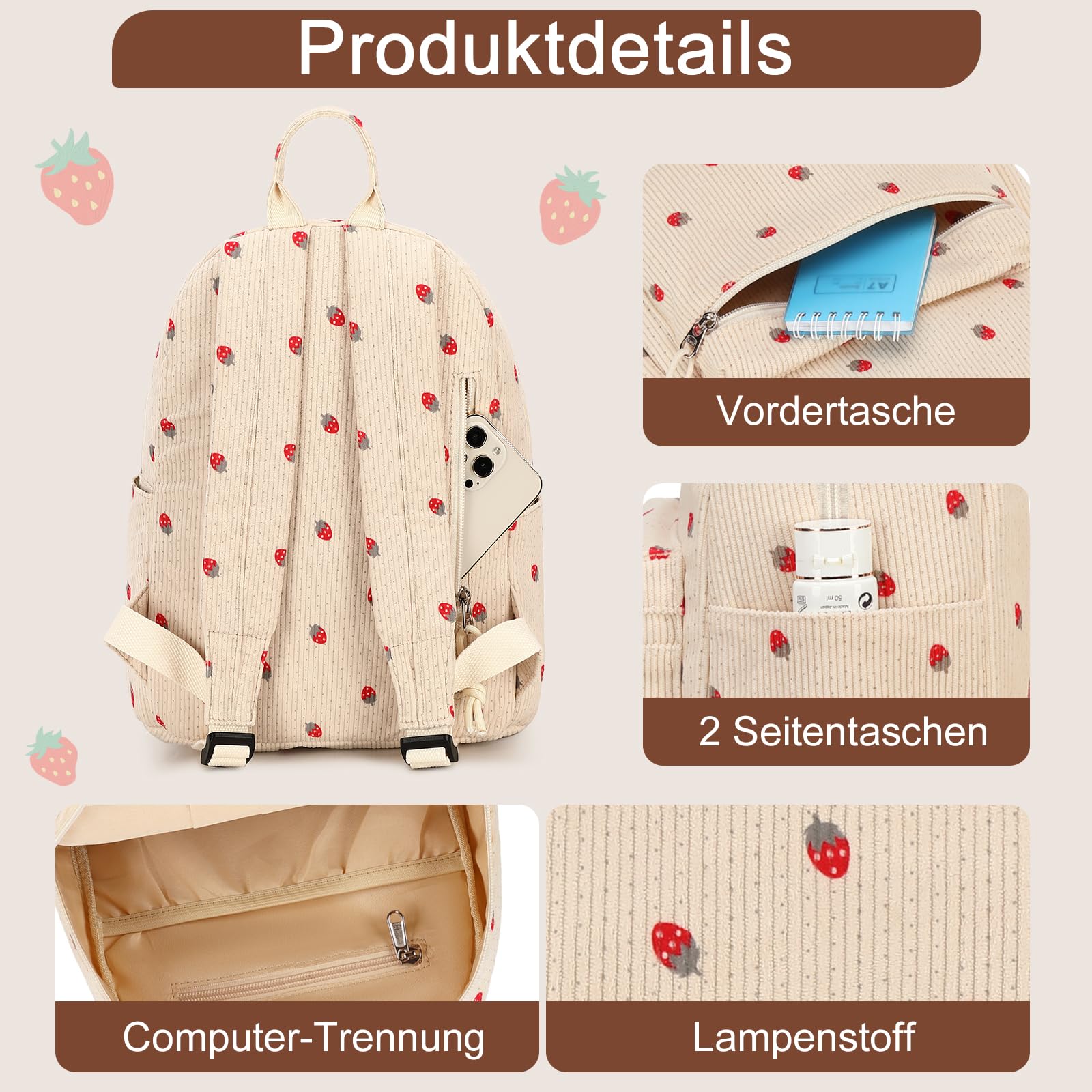 LEDAOU klein Rucksack für Damen Mini-Rucksack Geldbeutel für Mädchen Teenager Kinder Schule Reisen Schultertasche Kleiner Rucksäcke Damen