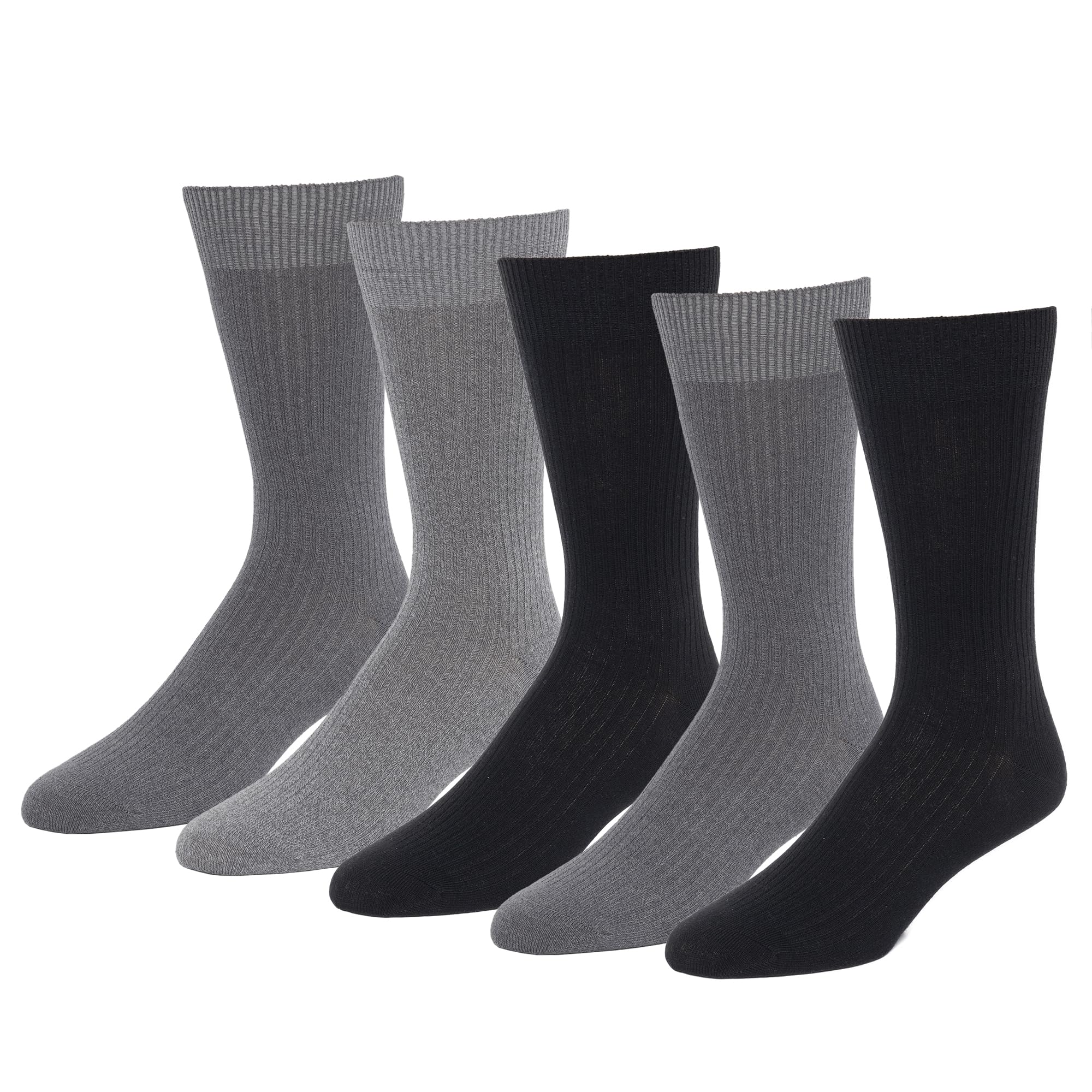 Amazon Essentials Men's Comfortable Patterned Dress Socks, 5 Pairs