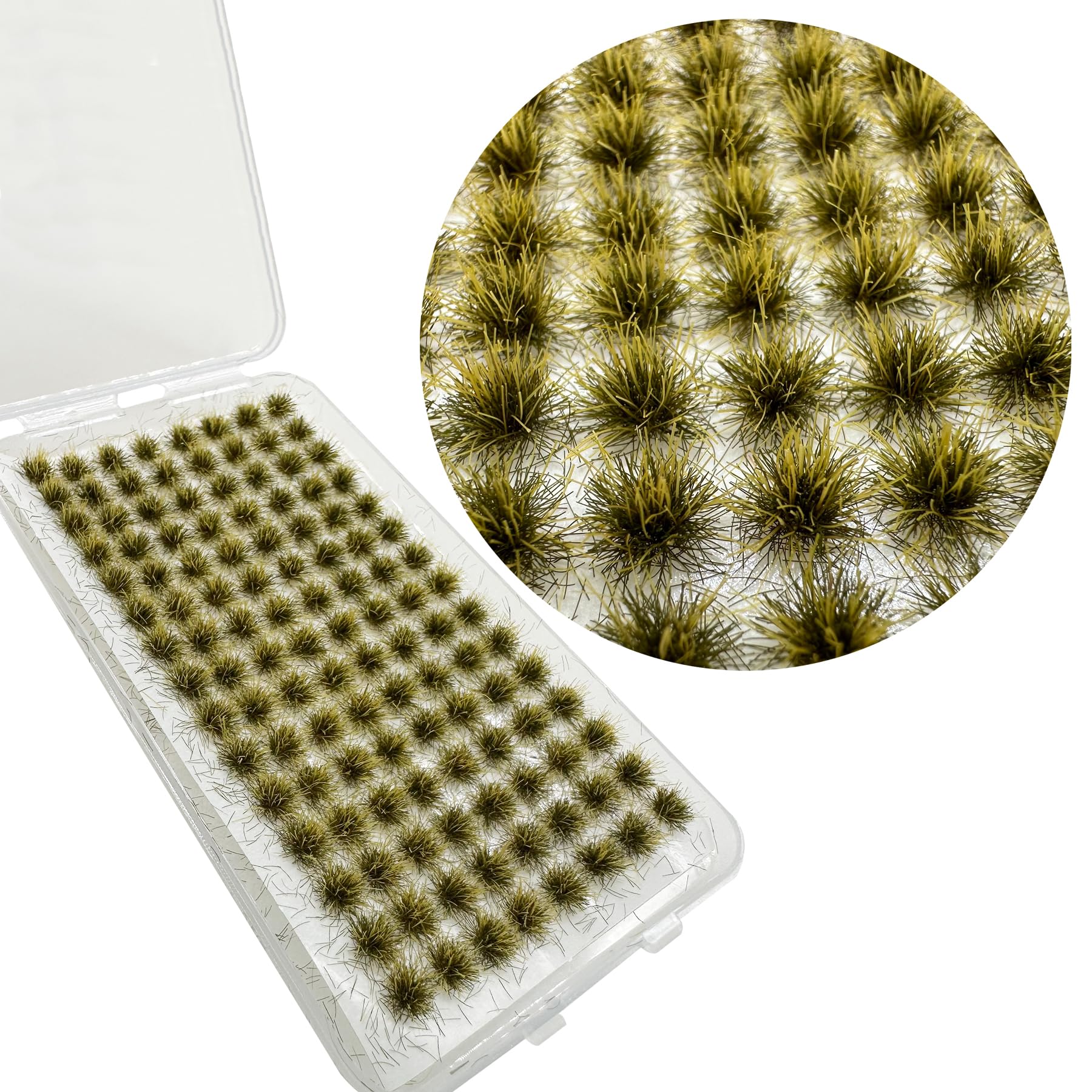 Woohome 312 Stück Static Grass Tuft Miniatur Schnee Statische Grass Statische Grasbüschel, Scenics Gras Grasbüschel für Miniatur Tabletop Spiele Modelleisenbahn