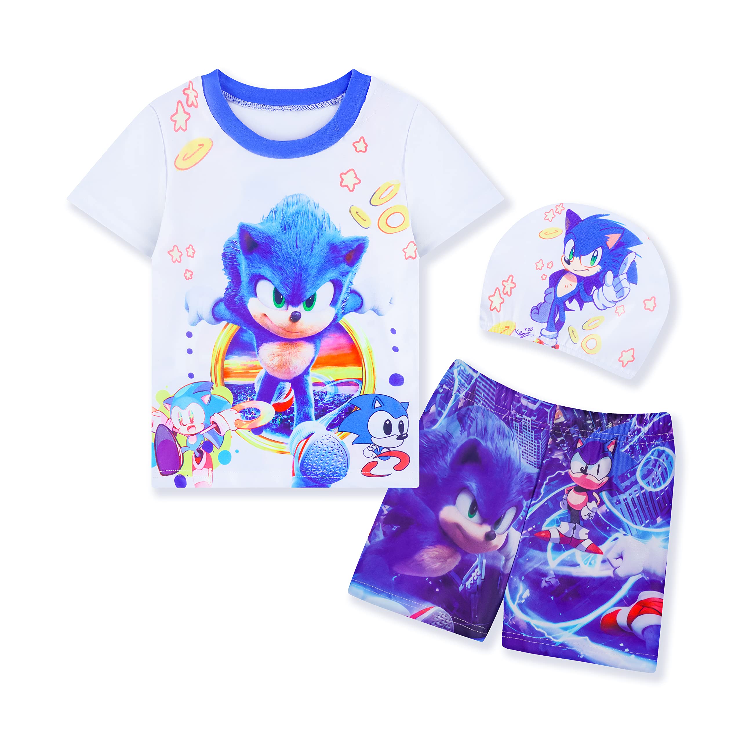 Buy Sonic Boys Swimming Costume Toddler Kids Two Piece Swim Trunks