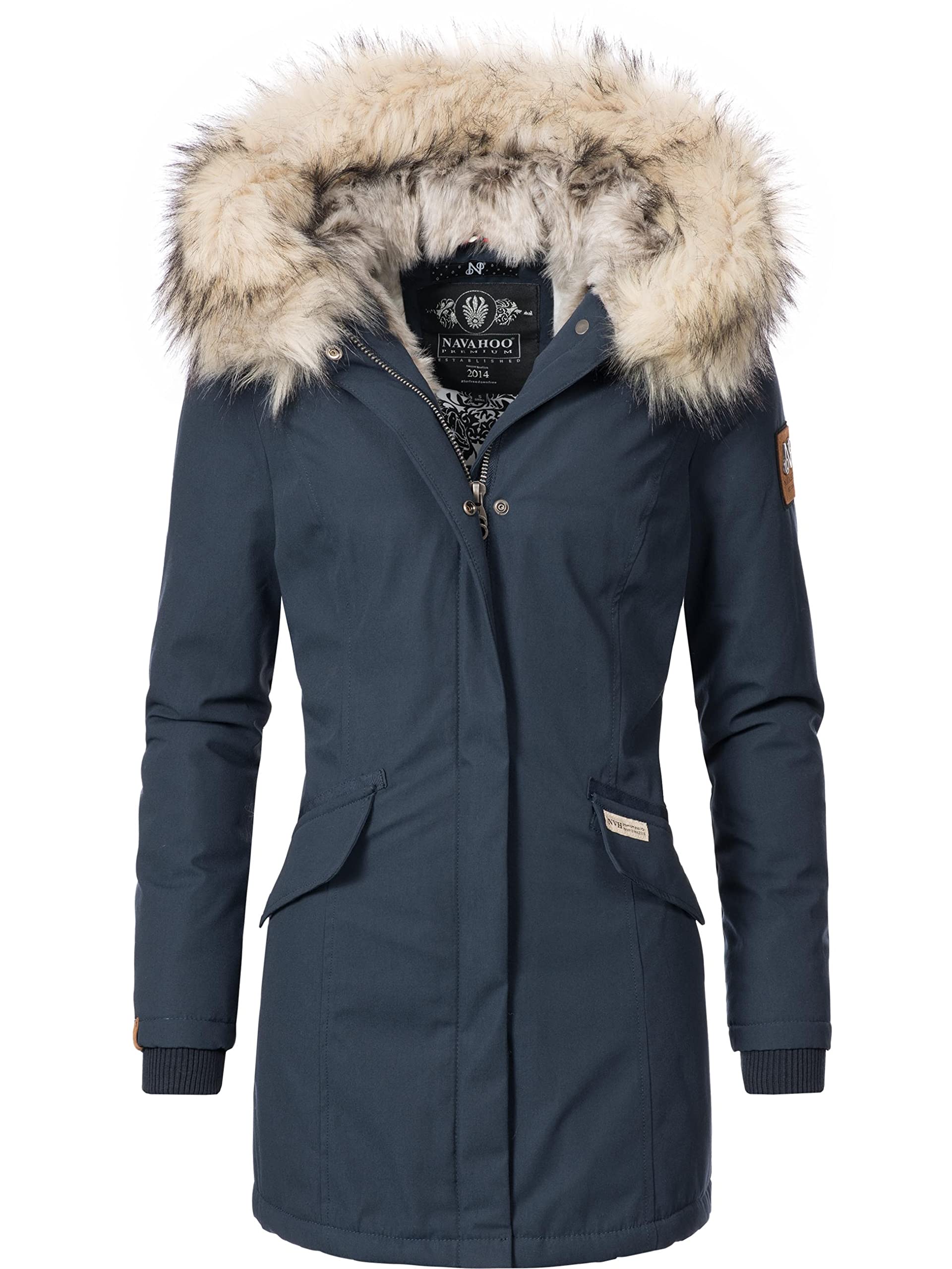 Navahoo Women's Blue Cristal Winter Jacket Winter Parka Xs - Xxl - Small