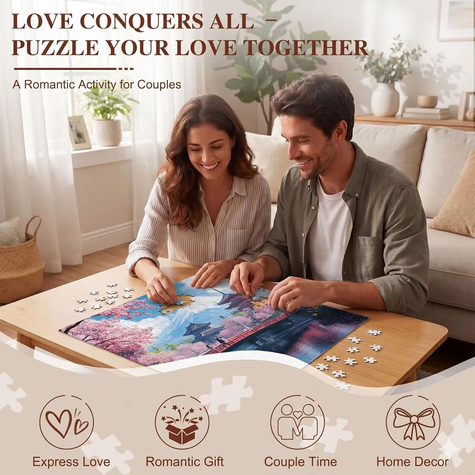 ponte Montagna Puzzle 2000 Pezzi per Adulti, Puzzle in Legno - Collezione Classica con Poster Incluso - Sfida di Concentrazione e Passatempo Antistress, Gioco Educativo per Famiglia, 99 x 70 cm f0-833