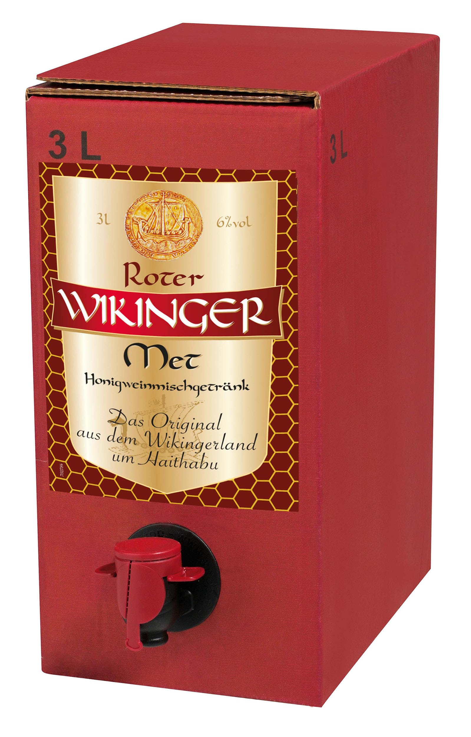 Original Wikinger Met 3 Liter Bag in Box | Honigwein aus dem Wikingerland Haithabu | Original Met