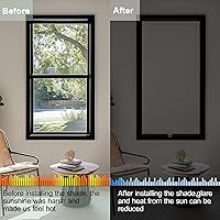 Vista 5 de Mini ventana horizontal sin cordón de aluminio de 1 pulgada, persianas venecianas para oscurecer la habitación, persianas y persianas venecianas