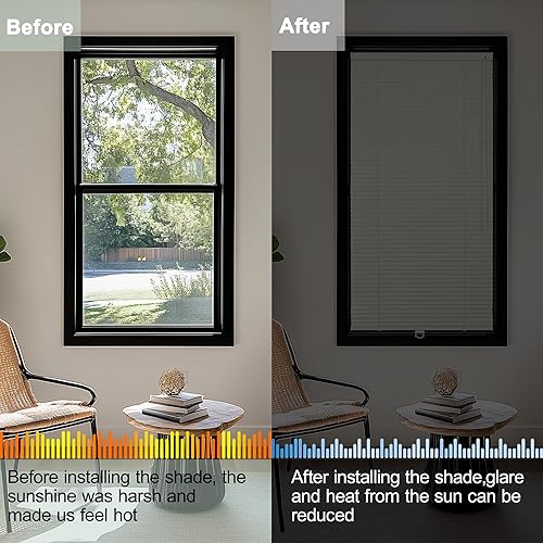 Miniatura 5 de Sulugood Mini persianas horizontales sin cordones de aluminio de 1 pulgada para ventana, persianas y persianas personalizadas para oscurecer la