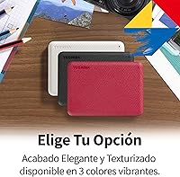 Vista 14 de Toshiba Canvio Advance HDTCA20XW3AA - Disco duro externo portátil de 2 TB USB 3.0, color blanco