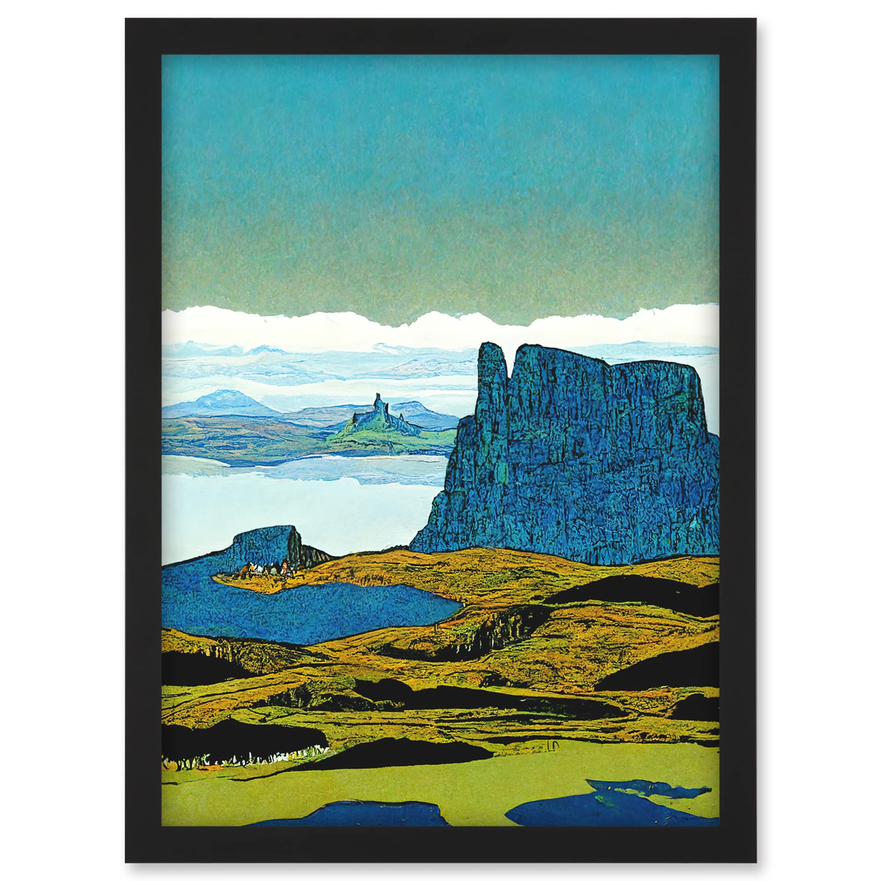 Doppelganger33 LTD The Storr Isle Of Skye Scottish Landscape Artwork Framed A3 Wall Art Print