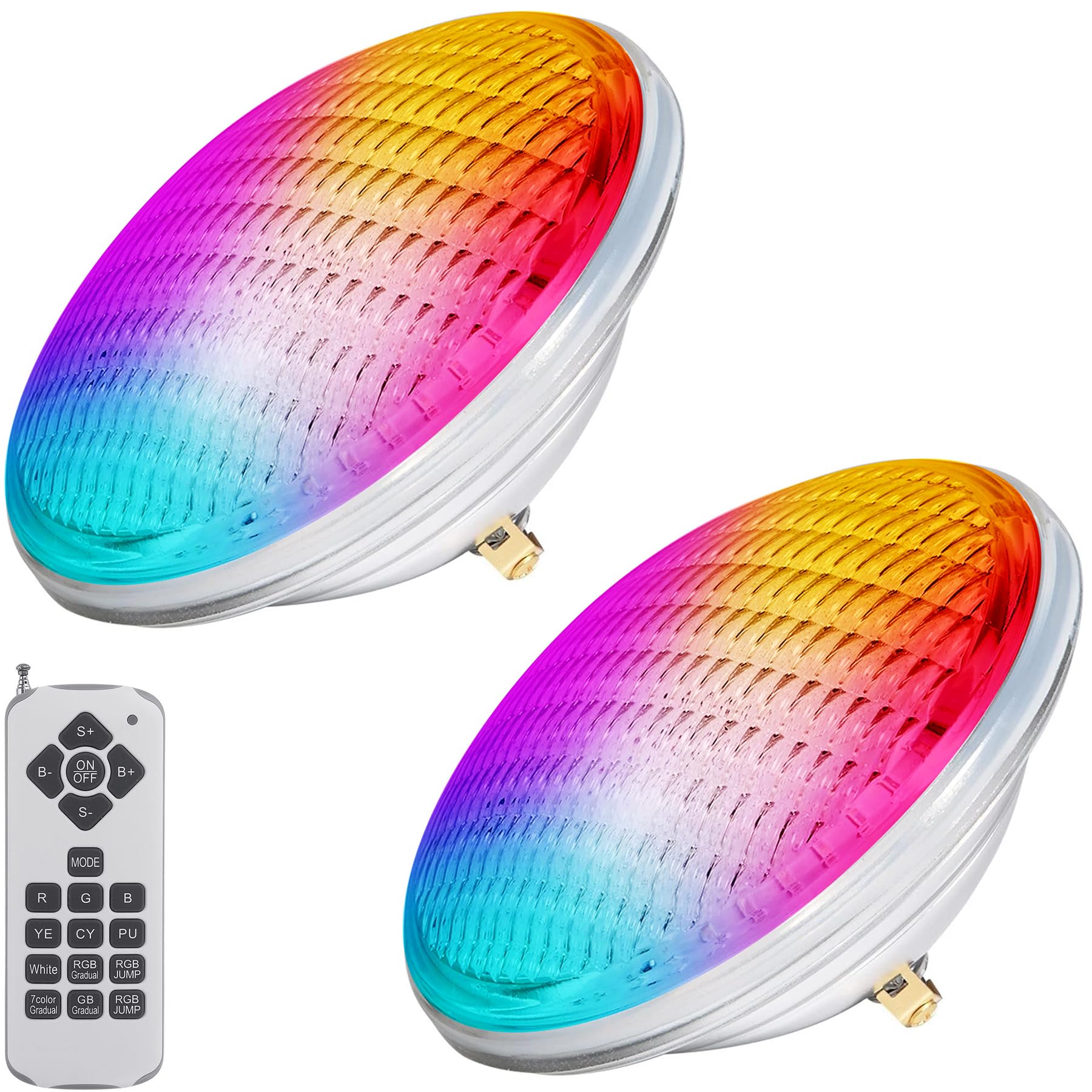 TPMAFF PAR56 Pool Bulb RGB Color Changing LED Swimming Pool Underwater Light 12V Low Voltage Light Bulb For Garden Pool Landscape Lighting (With Remoter)