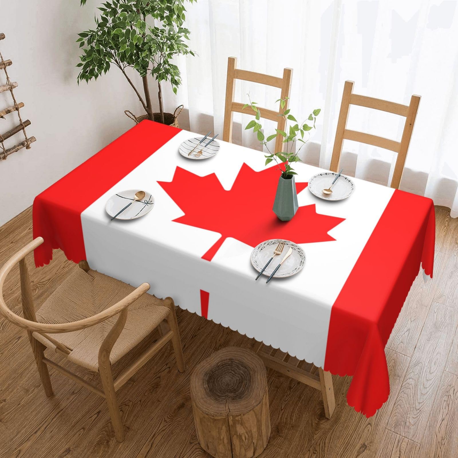 MROWYC Canadian flag Printed tablecloths are suitable for hotels, picnics, and parties, and can effectively protect the tabletop
