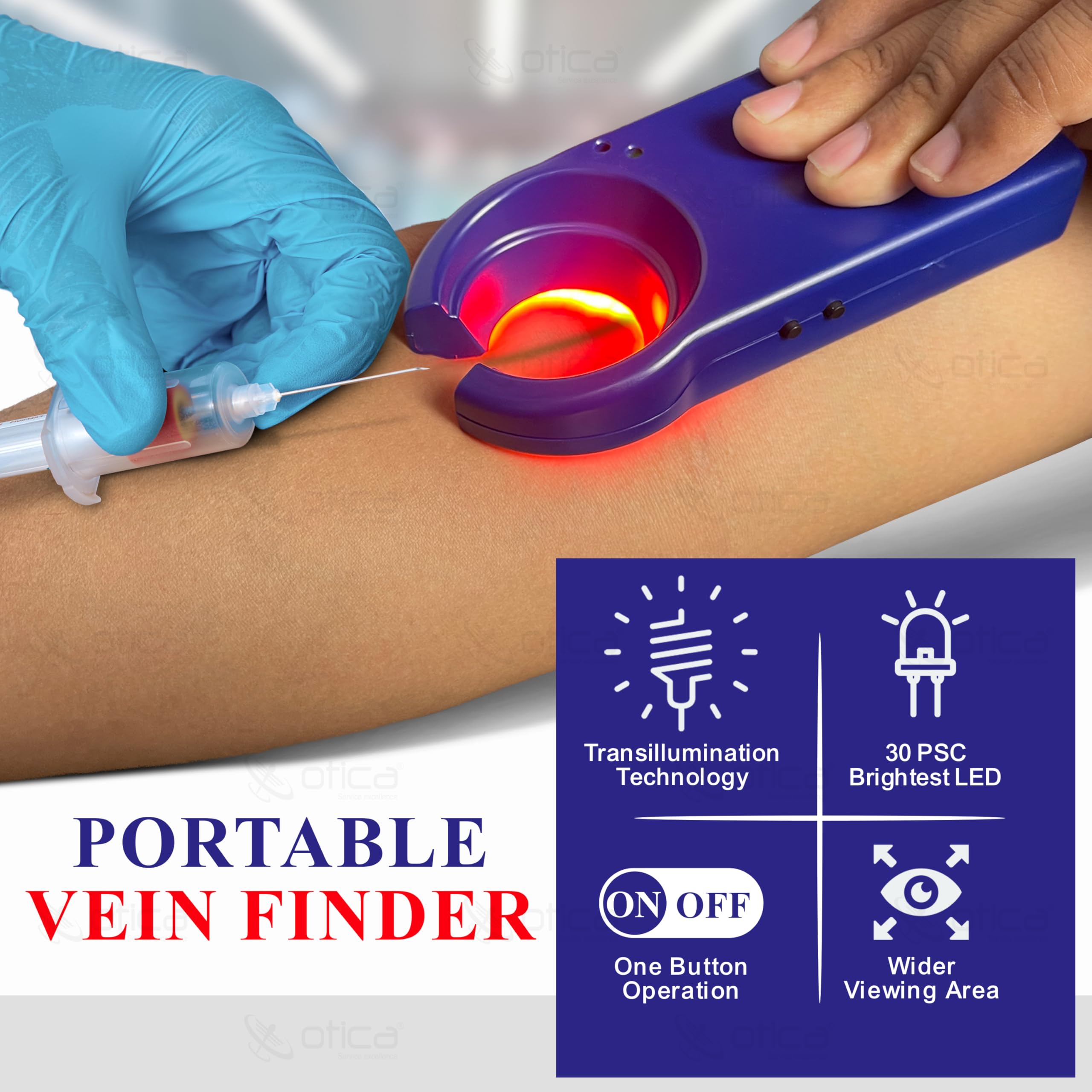 Otica Occhiali a LED per ricerca vena a infrarossi, per flebotomia, per medico, infermieri, uso domestico