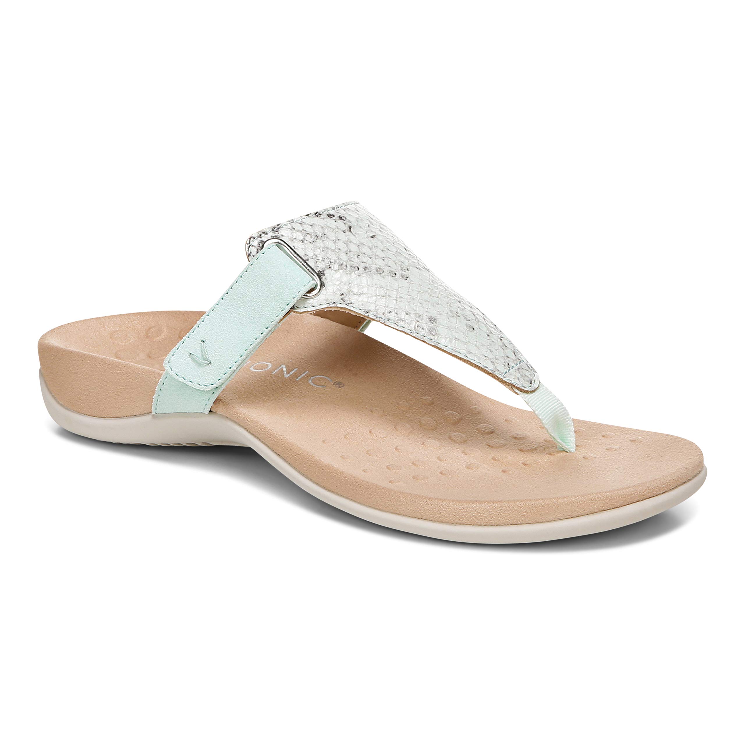 Rest Wanda  Women 's T-Strap Sandal That Includes Three-Zone Comfort for Heel Pain and Plantar Fasciitis with Concealed Orthotic Arch Support Wide Fit
