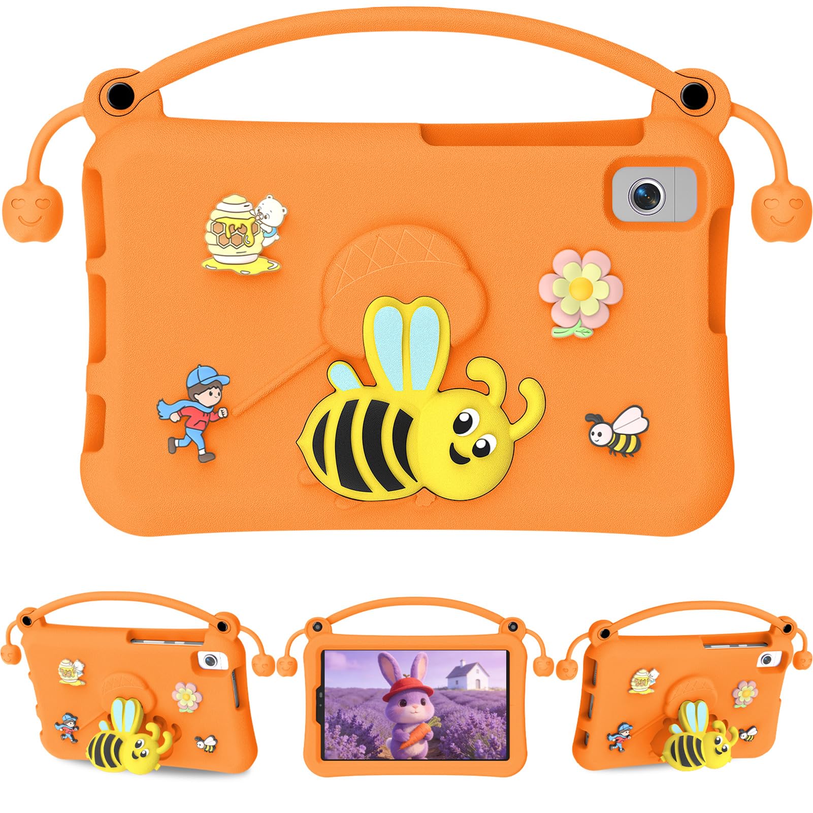Cocoarm Custodia Protettiva Antiurto per Tablet Custodia Protettiva in Schiuma EVA per Tablet con Supporto e Maniglia Copertura Totale Lavabile per Bambini per Tab A9 Plus 10.95 e A11 Plus 11 (ORANGE)