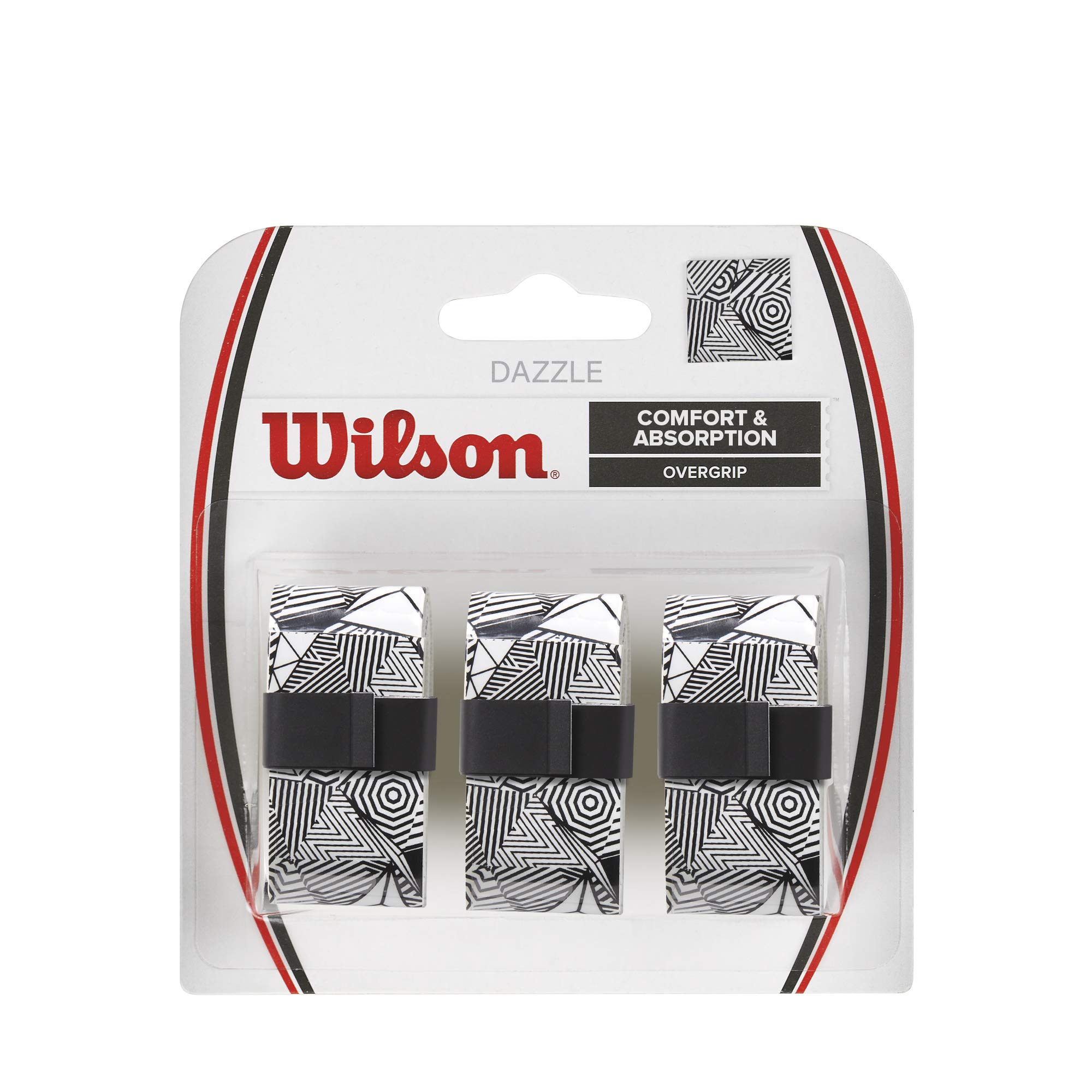 Wilson Unisex Dazzle Overgrip Tennis Dampener, White, NS UK