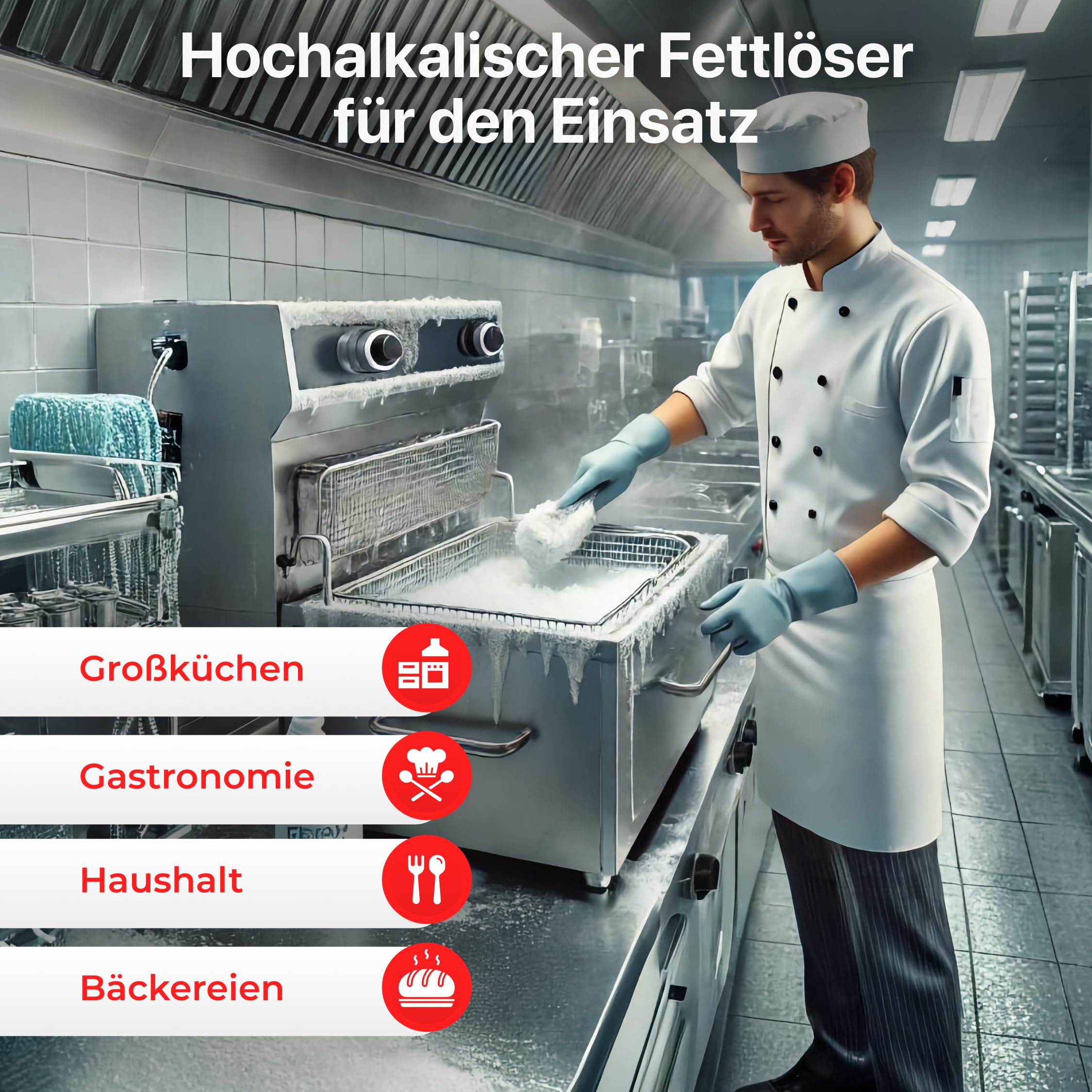 Grillreiniger Backofenreiniger Friteuse Fettlöser Gastronomie küchenreiniger 5L