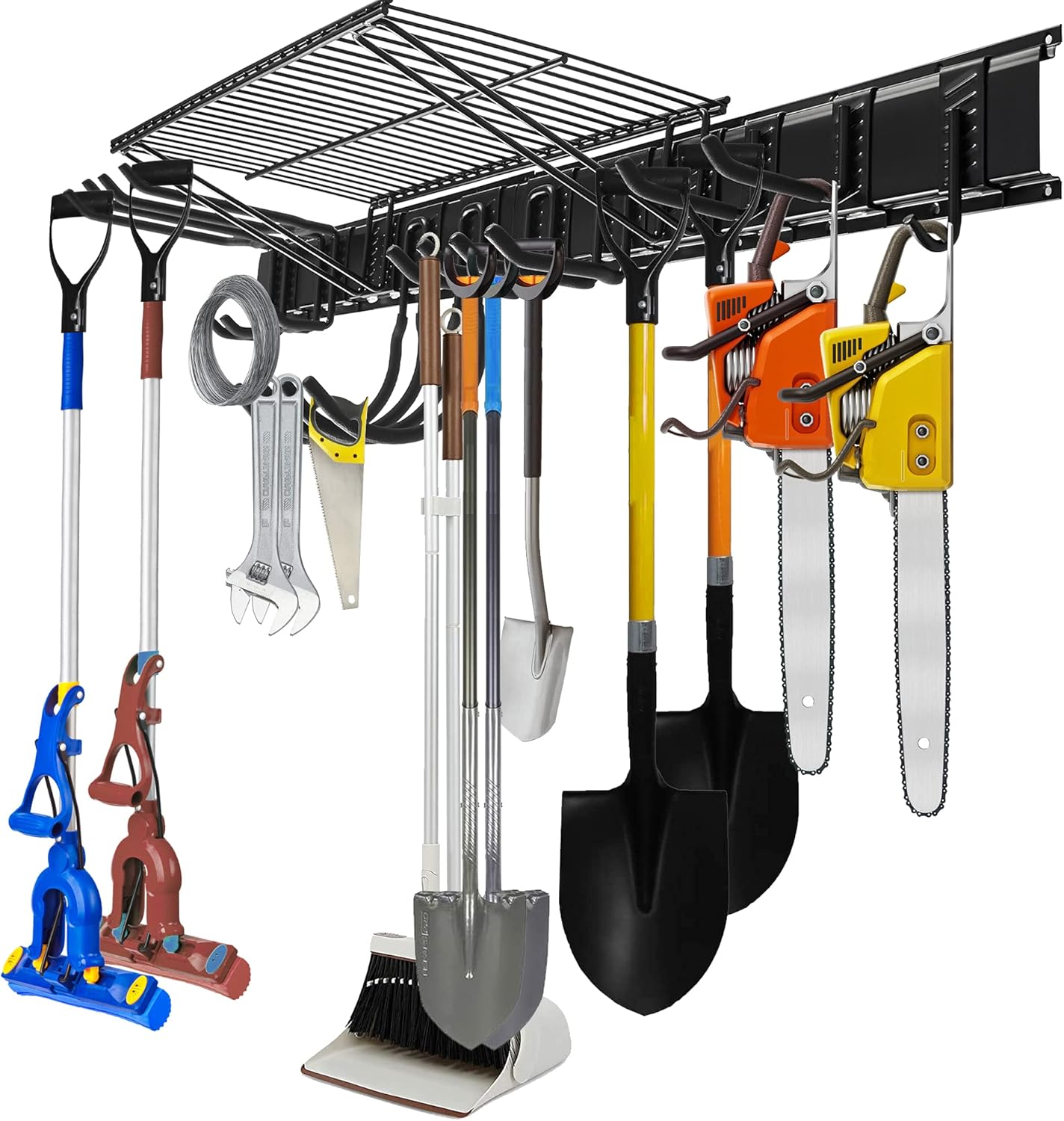 Wallmaster Tool Storage Rack With Wall Shelf, Garage Storage Wall Mount