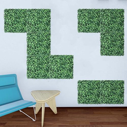 Miniatura 3 de E&K Panel de valla artificial Gardenia para pared, pantalla de privacidad decorativa de hiedra sintética, 6 piezas