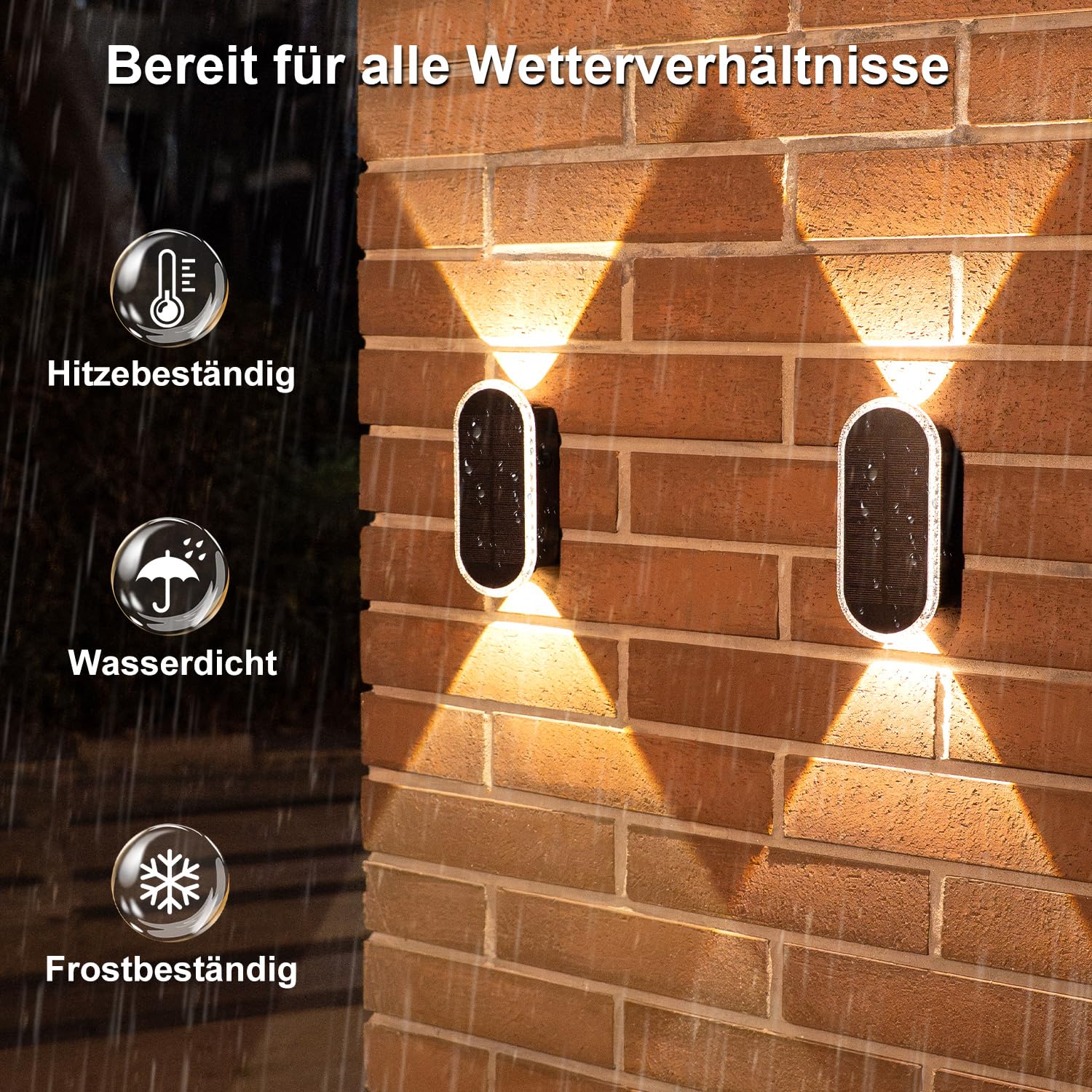 ELLASAY Luces Solares Led Exterior Jardin 6-Pack 1200mAh IP65 Impermeable 3 Colores 12H de Iluminacion
