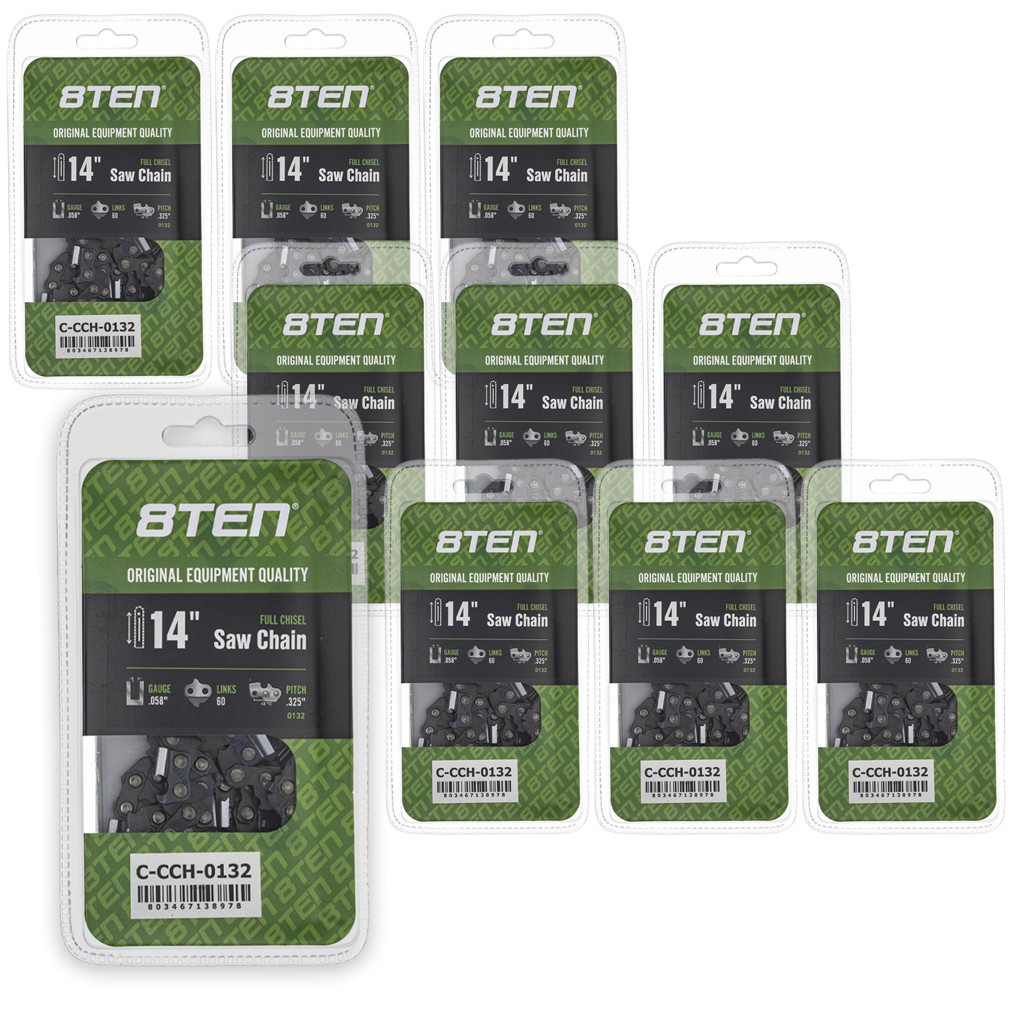 さー 8TEN Full Chisel Chainsaw Chain 14 Inch .058 .325 60DL for Blue