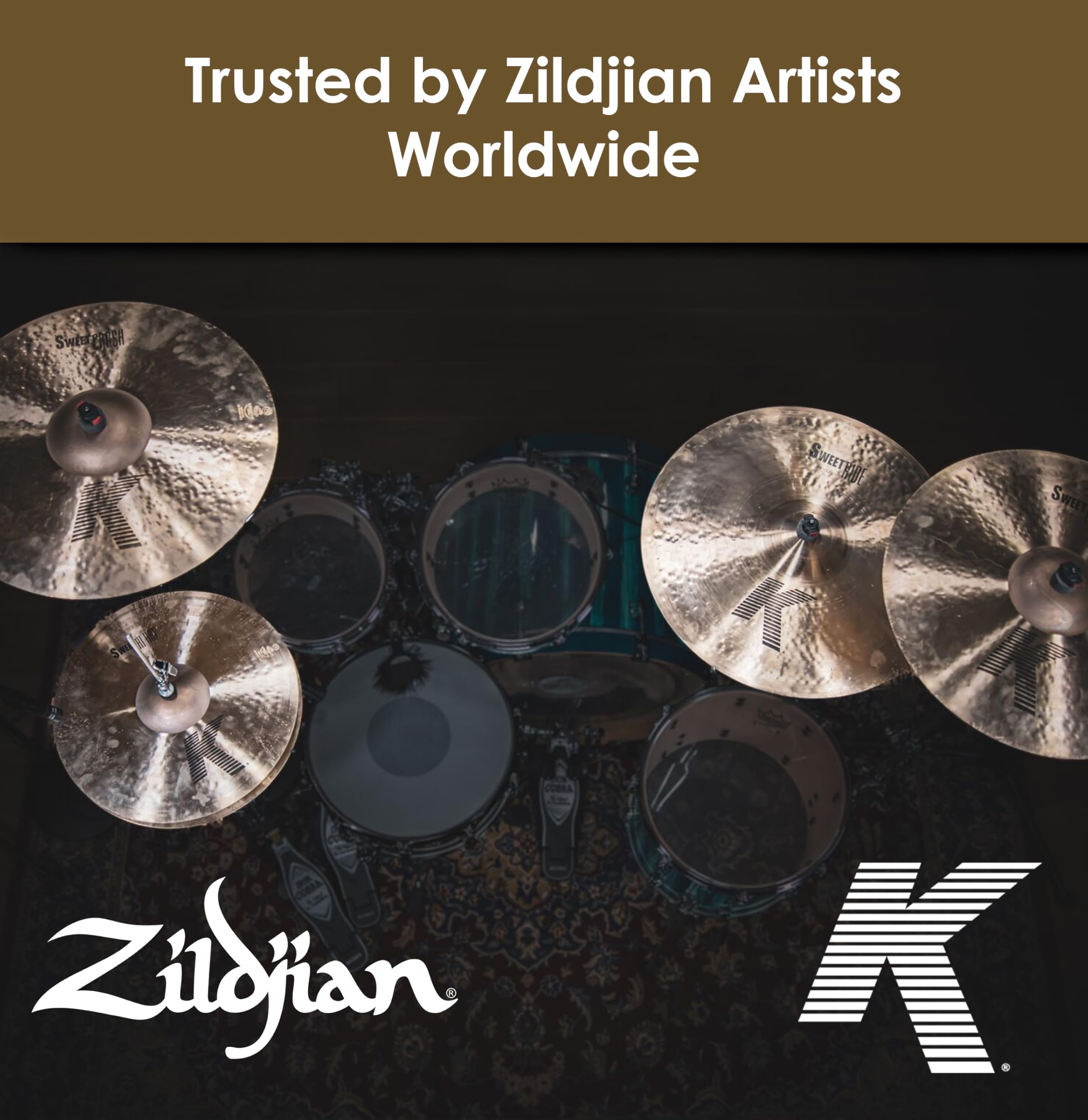 ZILDJIAN Kカスタム ライド20\" ブリリアント Zildjian 20 inch K Custom Hybrid Ride Cymbal | Sweetwater