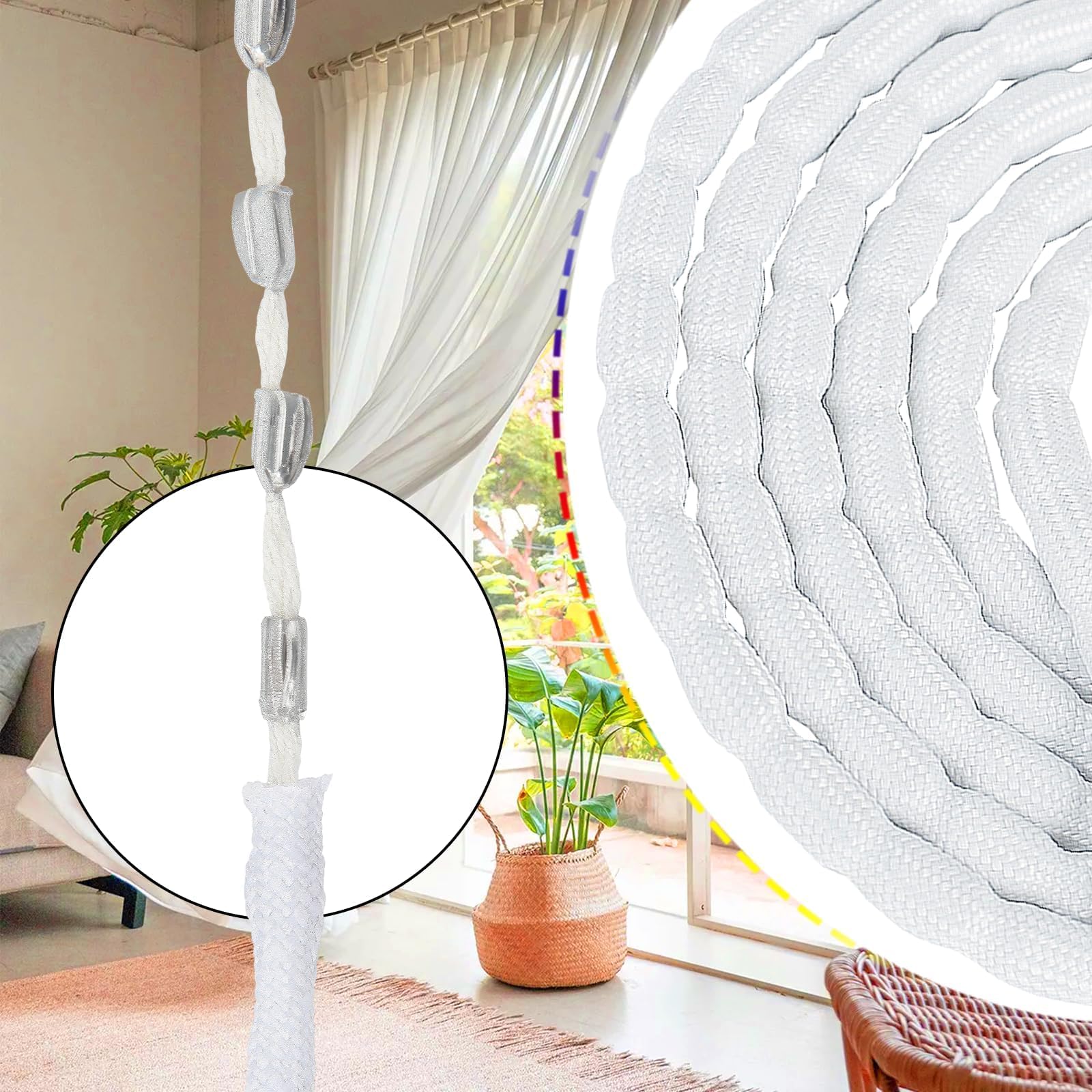 10 Pesi Per Tende Da 40g | Piombini Bianchi Per Tende | Per Casa, Ufficio, Hotel | Facili Da Cucire