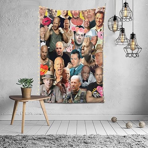 Miniatura 8 de zyqubaw Tapiz de Bruce Willis para colgar en la pared, póster para dormitorio, sala de estar, decoración de dormitorio universitario, habitación,