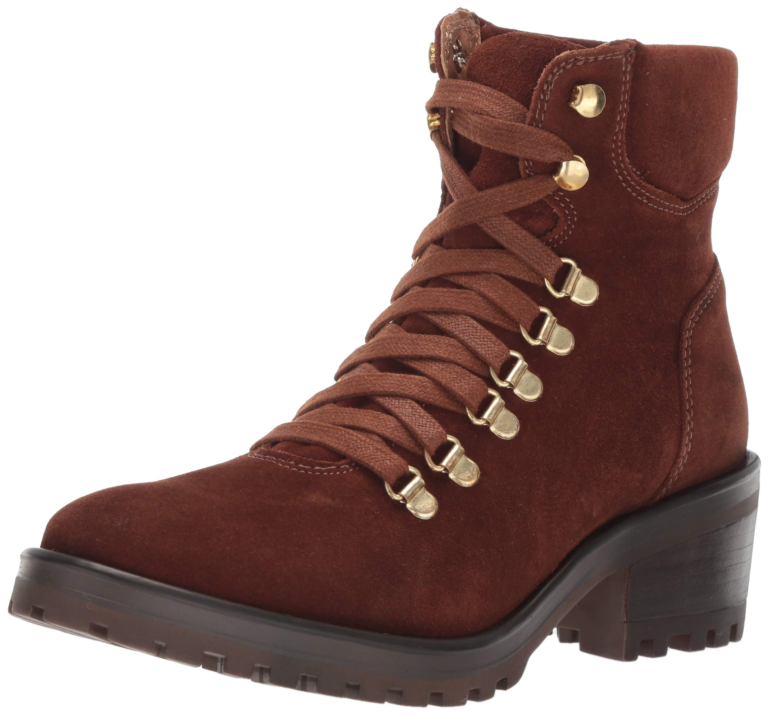 STEVEN by Steve Madden Women's Grenada Hiking Boot, Chestnut Suede,